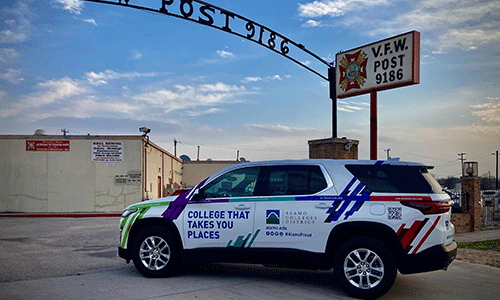 Community connections wrapped vehicle at the VFW 9186