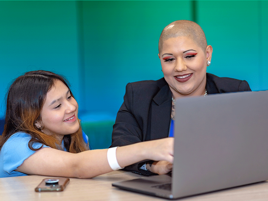 alamo colleges student with child