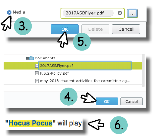 2.3 Adding a Media Link